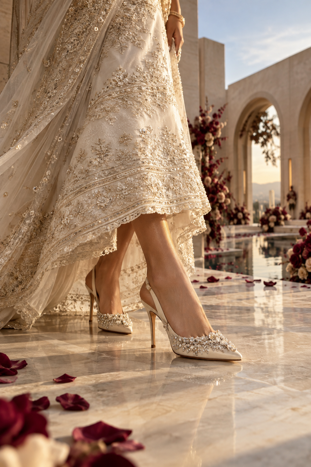 HarQadam bridal crystal heels collection